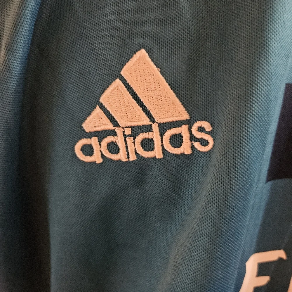 Adidas Teal Dri-fit Soccer Real Madrid Third Jersey Mens Sz XL